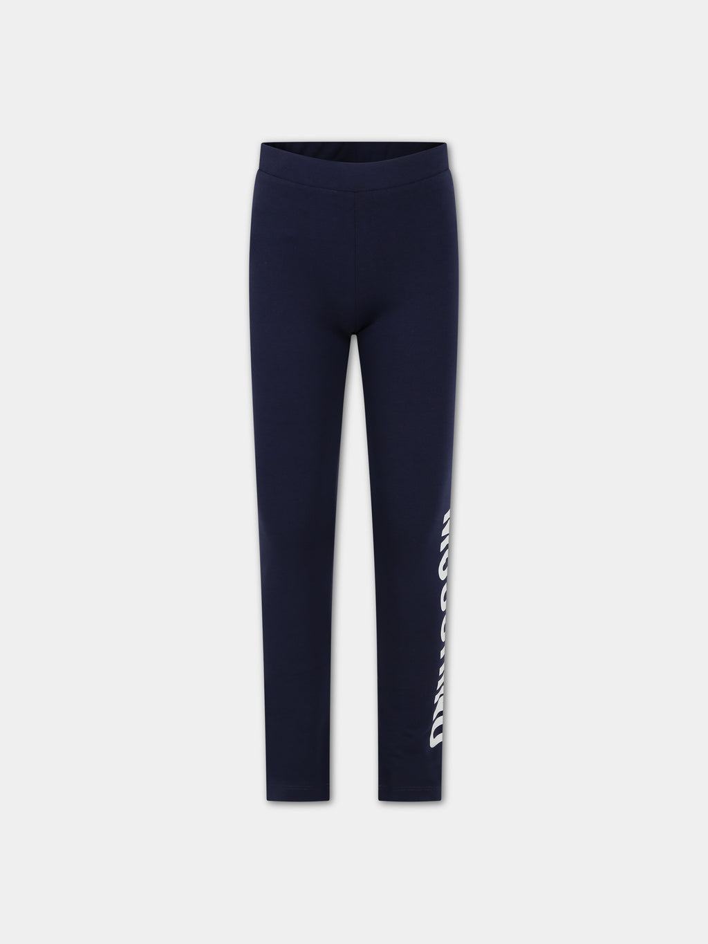 Blue leggings for girl with logo